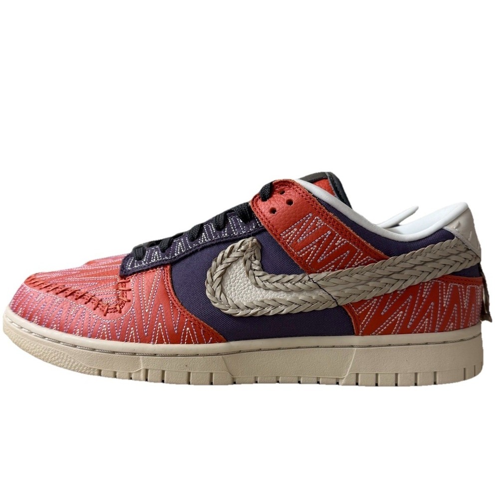 Nike By You Dunk Low White Red Multicolor | DJ3210-991 Men's Size 12 - Picture 3 of 5